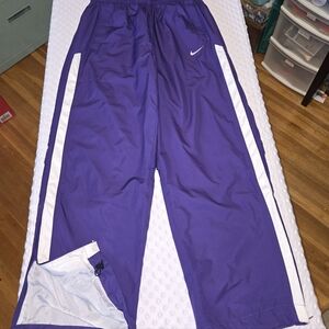 Nike Windbreaker Track Pants Size XL Zip-Up Ankle Purple
